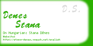 denes stana business card